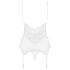 Obsessive 810-COR-2 - Spitzen-Strapsset (Weiß) - L/XL