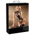 Abierta Fina - Funkelndes Spitzen-Open-Top (Schwarz) - XL