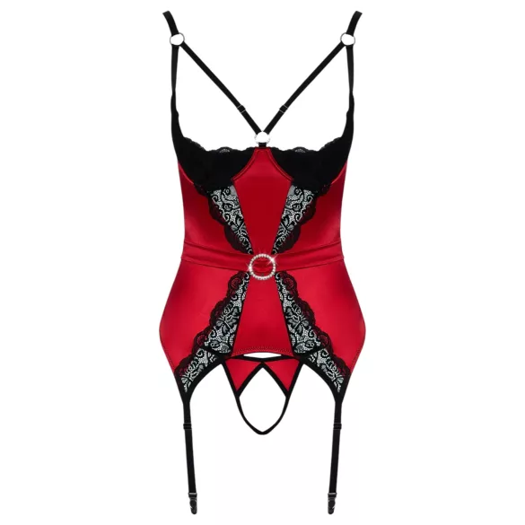 Cottelli - Spitzen Push-up-Oberteil-Set (rot) - M