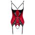 Cottelli - Rot Spitzenset mit Hebe-BH - L