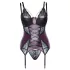 Cottelli Curves - Spitzen-BH-Set mit Schnürung (Lila) - 90D/XL