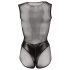 Cottelli - Glänzender Netz-Body (schwarz) - L