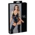 Cottelli Bondage – Glänzender Body mit Fesseln (Schwarz) - L
