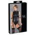 Cottelli Bondage - Glänzender Body ohne Ärmel & Fesseln (schwarz) - L