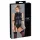 Cottelli Bondage - Ärmeloser, glänzender Body & Armfessel (Schwarz) - XL
