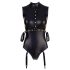 Cottelli Bondage - Glänzender Body ohne Ärmel & Fesseln (schwarz) - XL
