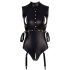 Cottelli Bondage - Glänzender Body ohne Ärmel & Fesseln (schwarz) - XL
