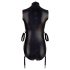 Cottelli Bondage - Glänzender Body ohne Ärmel & Fesseln (schwarz) - XL