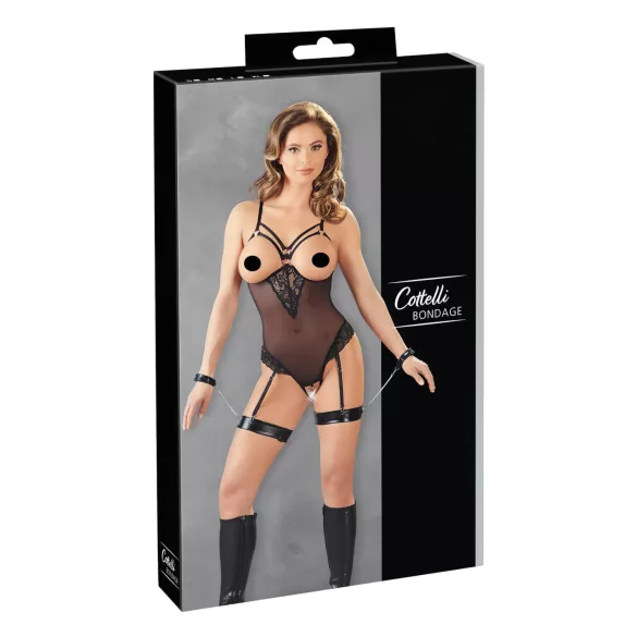 Cottelli Bondage - Metallringe Body & Handfesseln (schwarz) - M