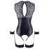 Cottelli Bondage - Glänzender Offener Body & Handfesseln (Schwarz) - L