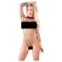 NO:XQSE - langärmliger, schwarzer Netz-Body aus Mesh (S-L)