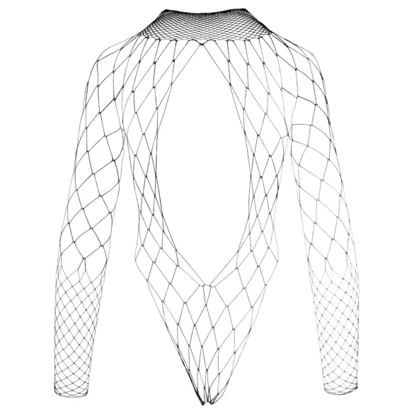 NO:XQSE - Langarm-Netz-Body - Schwarz (S-L)