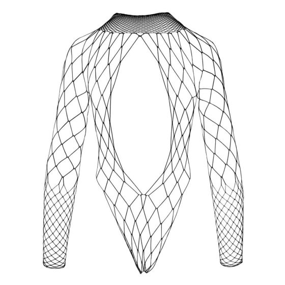 NO:XQSE - Langärmliger, Netz-Bodysuit aus Netzgewebe - Schwarz (Größe S-L)