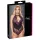 Cottelli Plus Size - Blumen-Body (schwarz-lila)