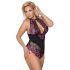 Cottelli Plus Size - Blumenkörper, schwarz-lila - 4XL