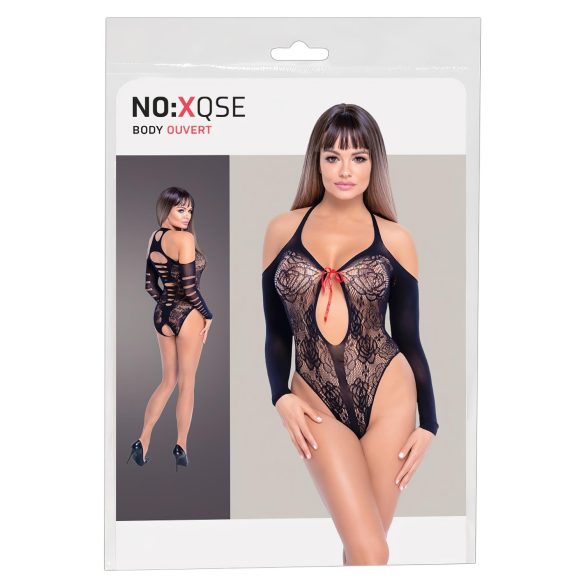 NO:XQSE - Schleifen-Body, langärmelig - Schwarz (Größen S-L)