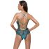 Cottelli - Spitzen-Body mit Schnürung, offen (grün)