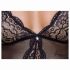 Cottelli - Strumpfhalter, Spitzen-Body mit offenem Design (schwarz) - L