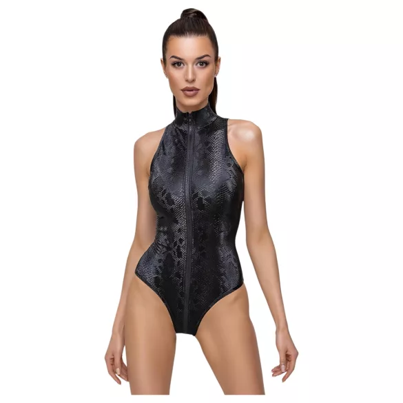 Cottelli Party - Schlangenhautmuster Body (schwarz)