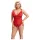 Cottelli Curves - transparenter Spitzenbody (rot) - 3XL