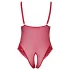 Cottelli Curves - transparenter Spitzenbody (rot) - 3XL