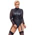 Cottelli Bondage Plus Size - Body mit Spitzärmeln (schwarz) - 2XL