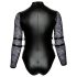 Cottelli Bondage Plus Size - Body mit Spitzärmeln (schwarz) - 2XL