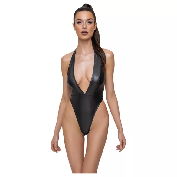 Cottelli Party - Glänzender Neckholder-Body (Schwarz) - L