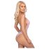 Kissable - Body mit Rosenspitze (Pink) - L/XL