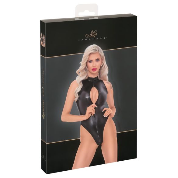 Noir - Body mit Schlangenleder-Print (Schwarz)