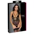 Cottelli - Offener, riemchen Body mit Strumpfhalter (schwarz)