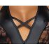 Cottelli Party - Blumenmuster Body (schwarz) - M