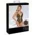 Abierta Fina – Offener Spitzenteddy mit Strass (Schwarz)