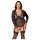 Cottelli Curves - transparenter Body (schwarz) - 2XL