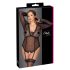 Cottelli Curves - transparenter Body (schwarz) - 2XL