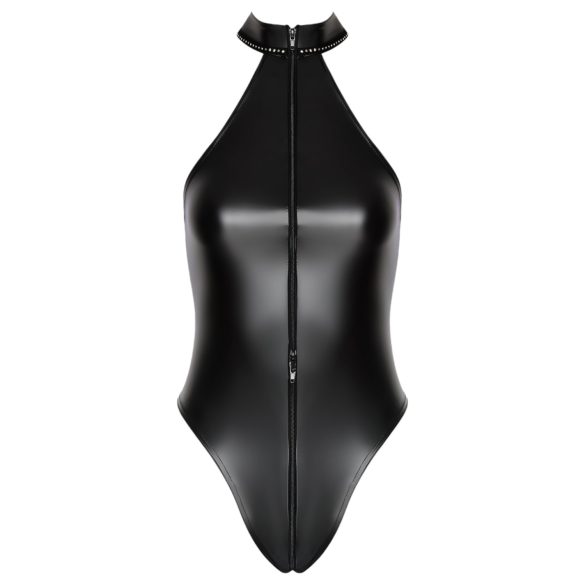 Noir - glänzender Neckholder-Body (schwarz) - L