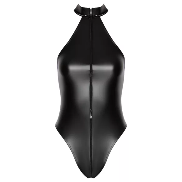Noir - glänzender Neckholder-Body (schwarz) - XL