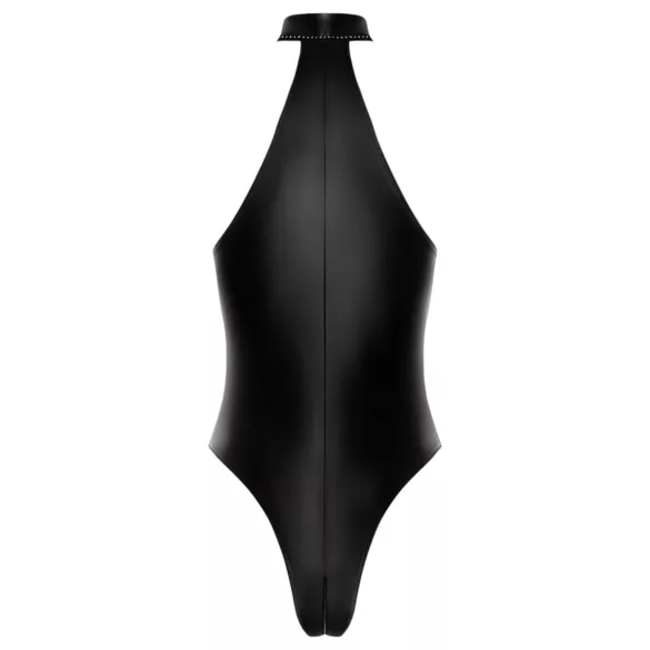Noir - glänzender Neckholder-Body (schwarz) - XL