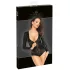 Noir - Glänzender Langarm-Body (Schwarz) - M