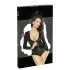 Noir - Glänzender Langarm-Body (Schwarz) - L