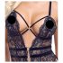 Cottelli - Offener, Riemen-Bodysuit (Schwarz) - M