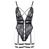 Cottelli - Offener, Riemen-Bodysuit (Schwarz) - M