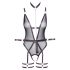 Cottelli Bondage - Offener Body & Handfesseln (Schwarz)