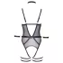 Cottelli Bondage - offener Body und Armfesseln (dunkellila) - M