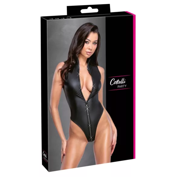 Cottelli - Glänzender Body (Schwarz) - M