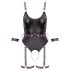 Cottelli - Offener Bondage-Body mit Handschellen (Schwarz)