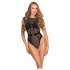 Cottelli - Transparenter Spitzen-Body (Schwarz)