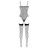 Cottelli Fantasy - schwarzes Netz-Body-und-Strapsstrümpfe-Set (S-L)