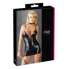 Cottelli - glänzendes, geschnürtes Kleid (schwarz)