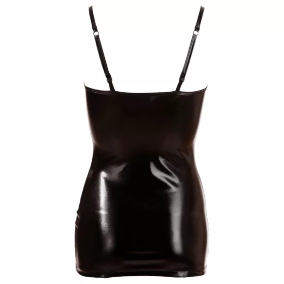 Cottelli - glänzendes, geschnürtes Kleid (schwarz) - L
